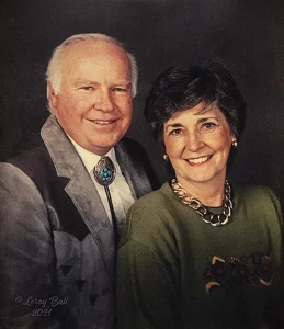 Dee Swensen portrait with wife